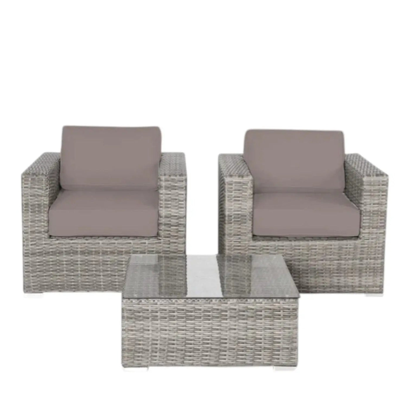Wicker Seating Group Set With Table And Cushions by HouseOfZazla