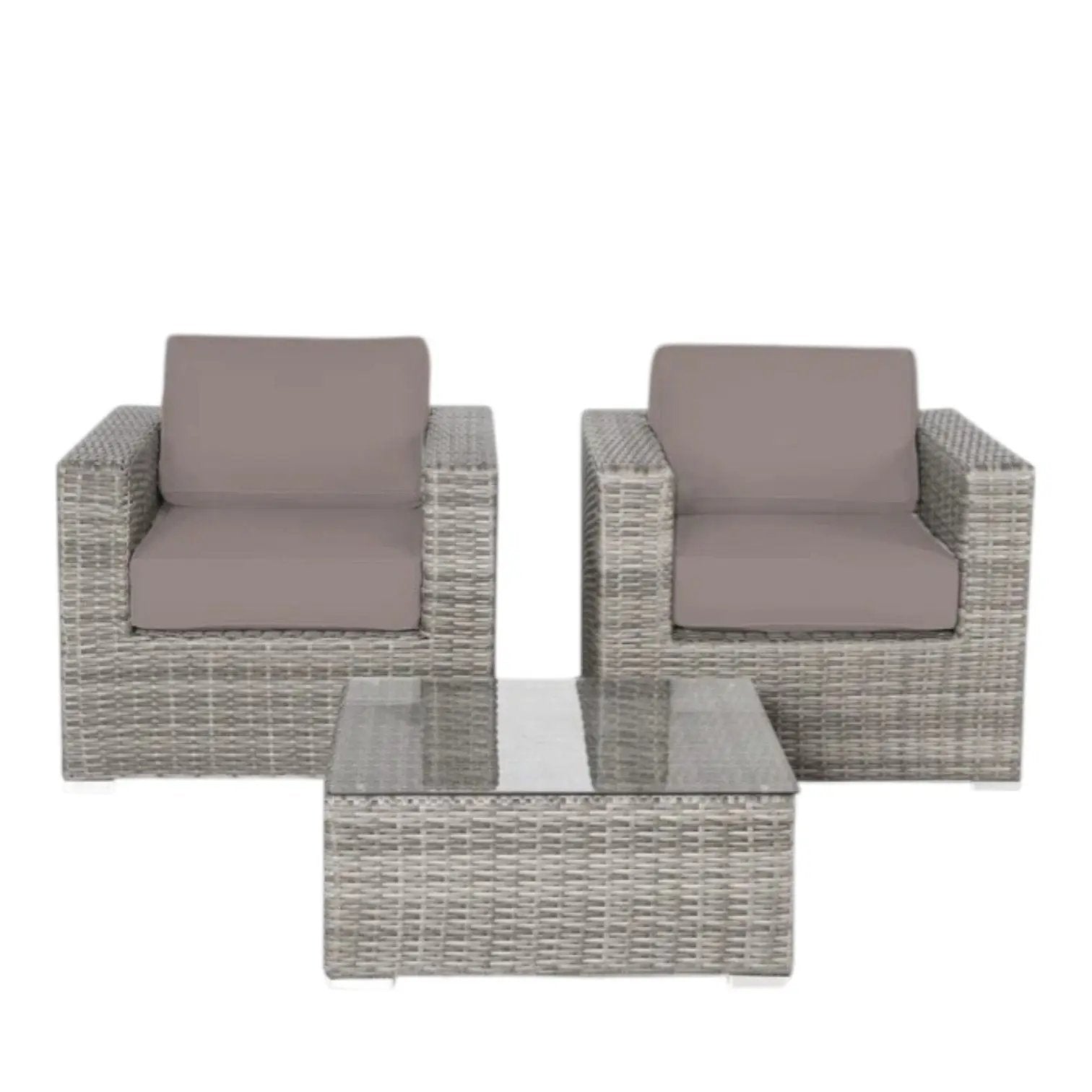 Wicker Seating Group Set With Table And Cushions by HouseOfZazla