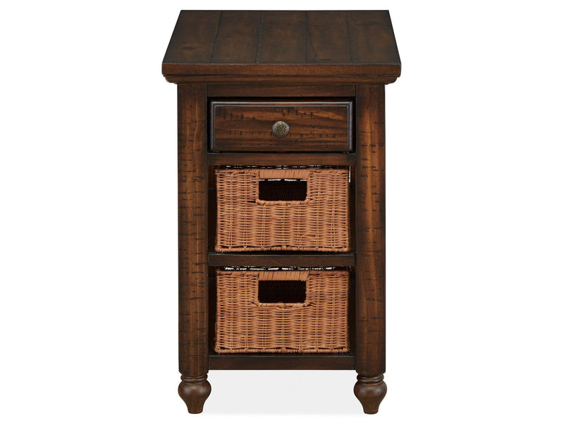 Cottage Lane - Wood Rectangular Chair Side End Table - Coffee, photo 5 of 6