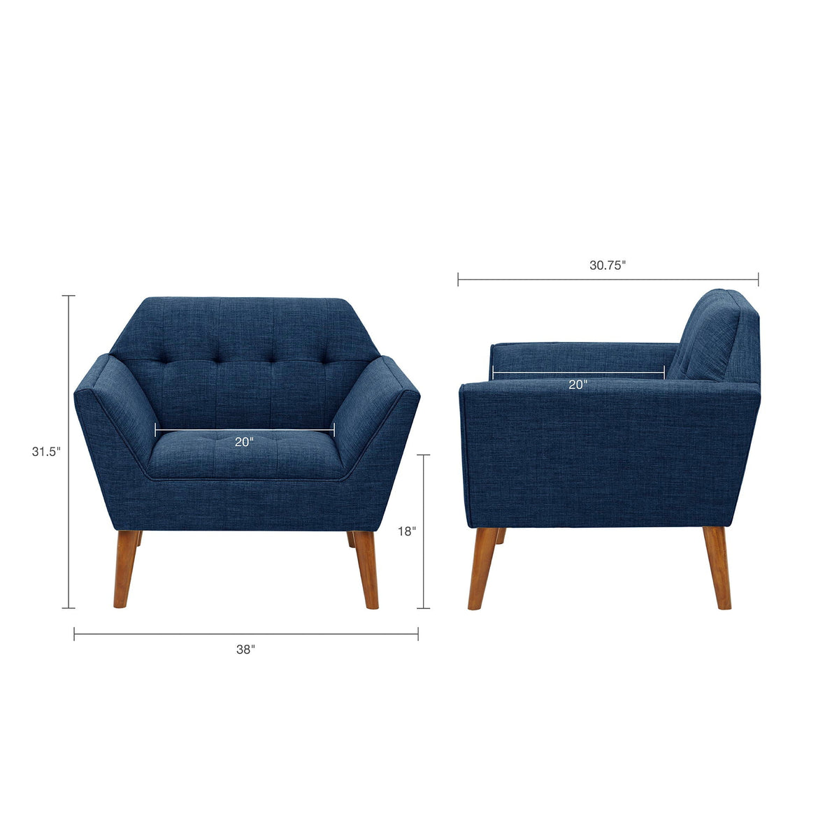 Modern Lounge Chair With Button Tufting, photo 37 of 40