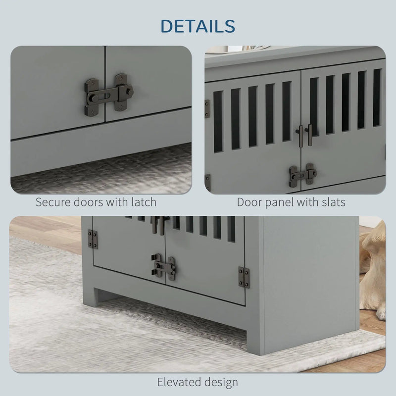 PawHut Large Elevated Dog Bowls with Storage Cabinet by HouseOfZazla