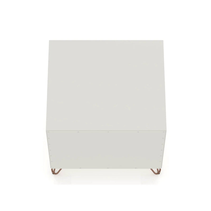 Rockefeller - Nightstand With 1 Drawer - Off White by HouseOfZazla