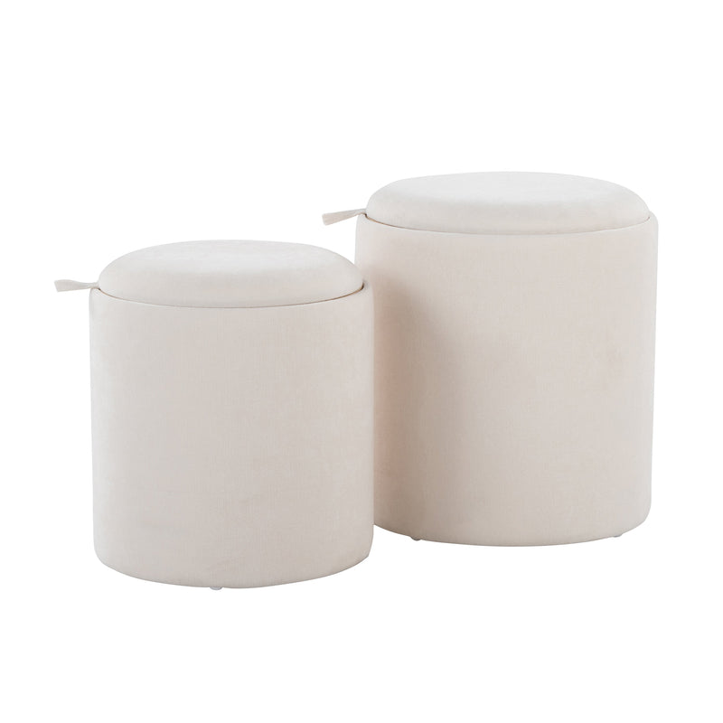 Contemporary Nesting Ottoman Set in by HouseOfZazla