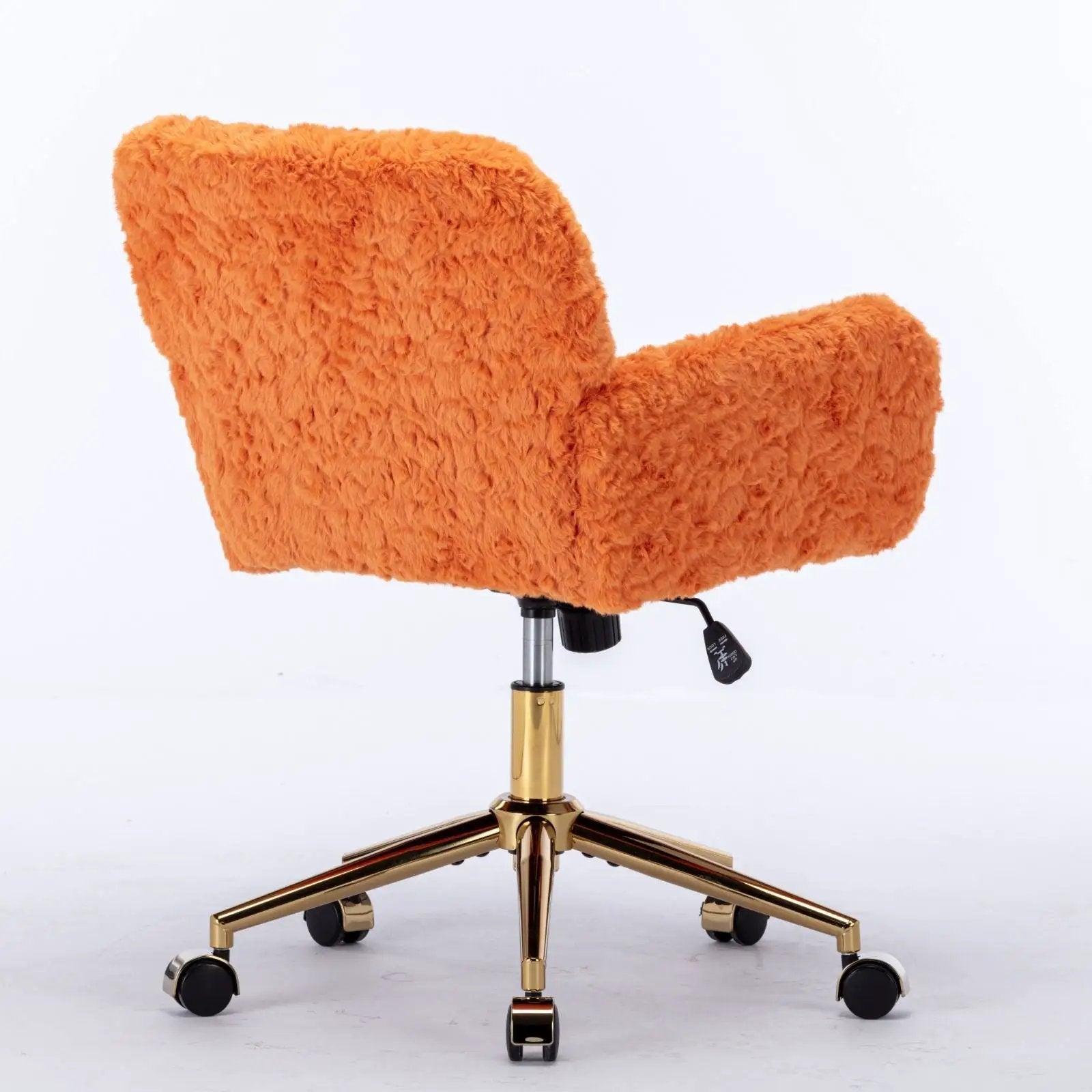 Office Chair, Artificial Rabbit Hair Home Office Chair With Metal Base, Adjustable Desk Chair Swivel Office Chair, Vanity Chair by HouseOfZazla