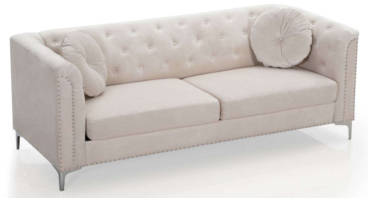 Elegant Contemporary Sofa with Nailhead Accents - Choice of Color, photo 13 of 17