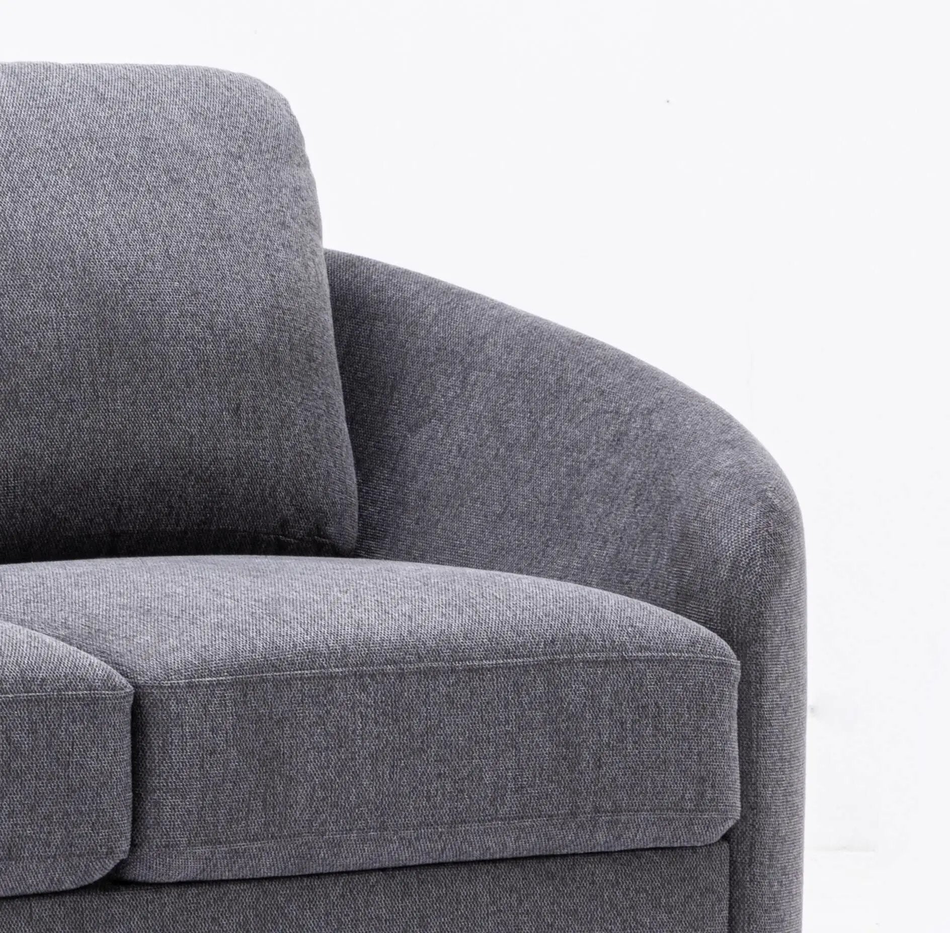 Yuina Linen Loveseat - Gray by HouseOfZazla