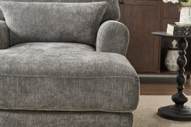 Modern Grey Upholstered Chaise Lounge Sofa Recliner by HouseOfZazla