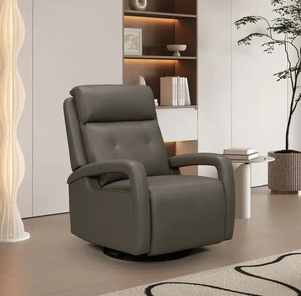 Gilbert - Power Swivel Glider Recliner With Power Recline, Power Headrest And Power Lumbar by Unique Piece Furniture