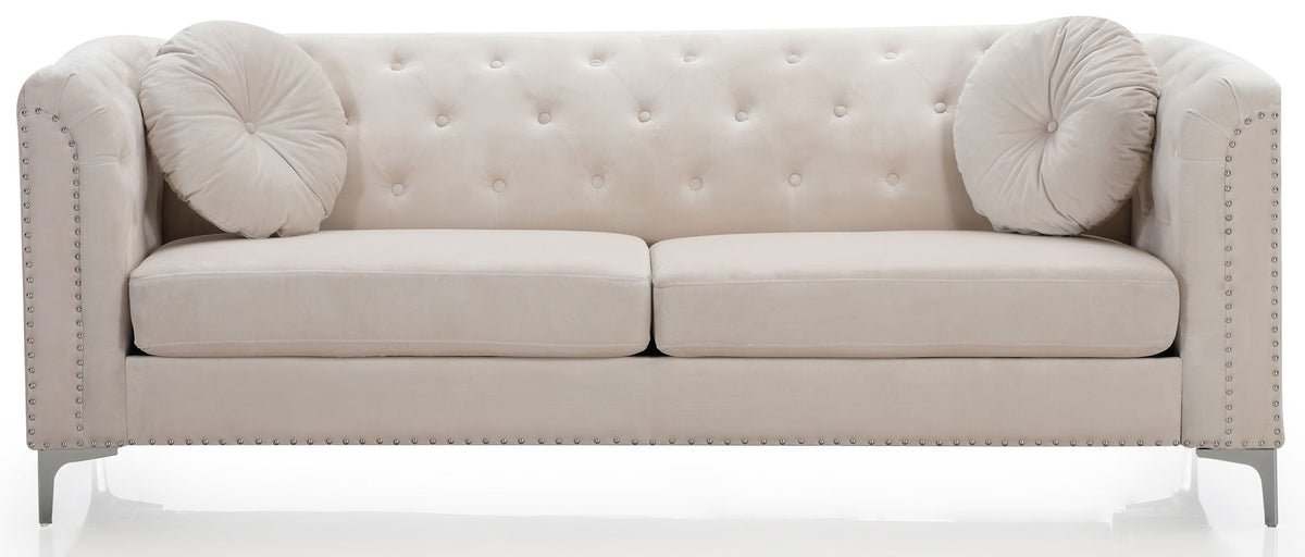Elegant Contemporary Sofa with Nailhead Accents - Choice of Color, photo 14 of 17