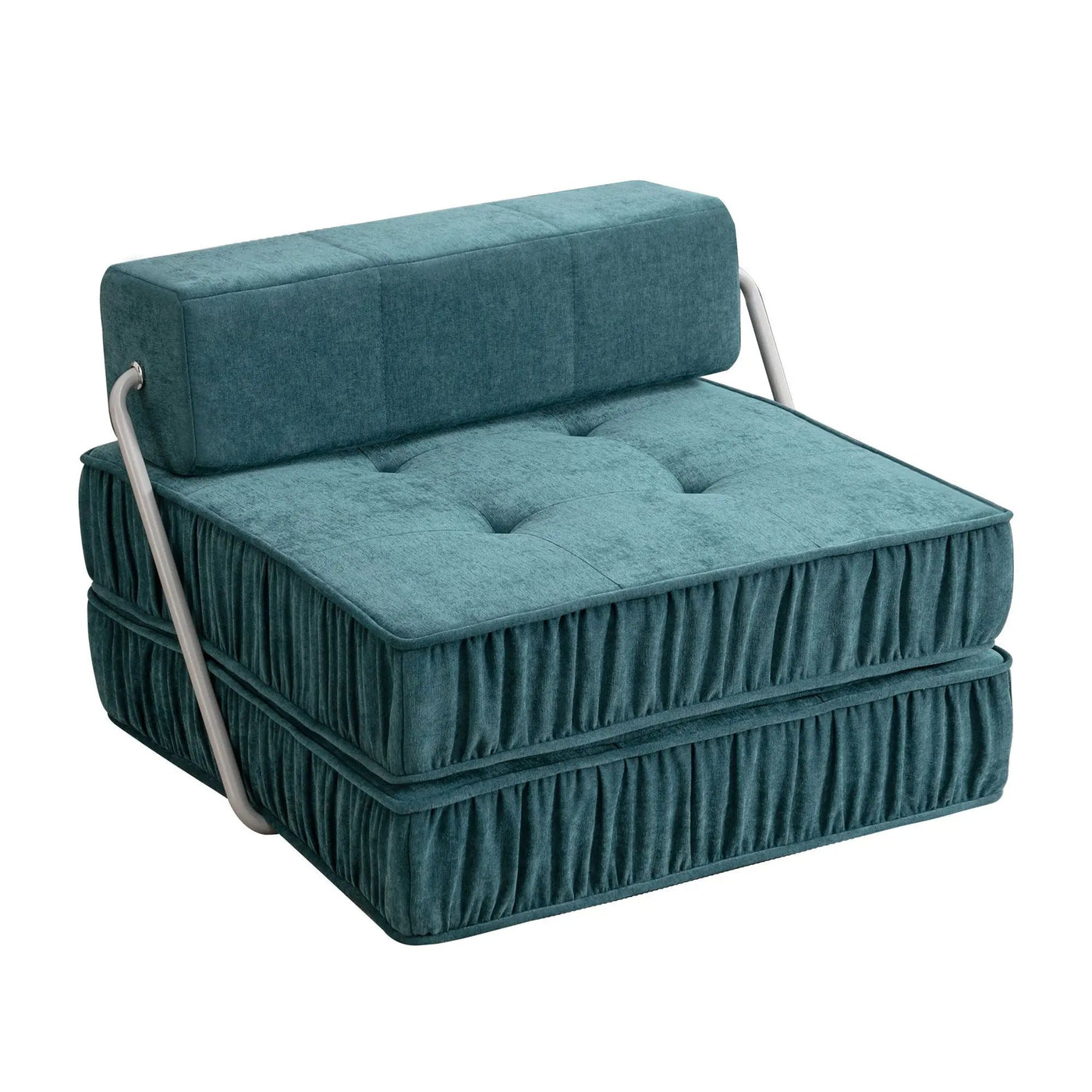 Folding Sofa With Removable Back Cushion, Convertible Futon Sleeper Chair by HouseOfZazla