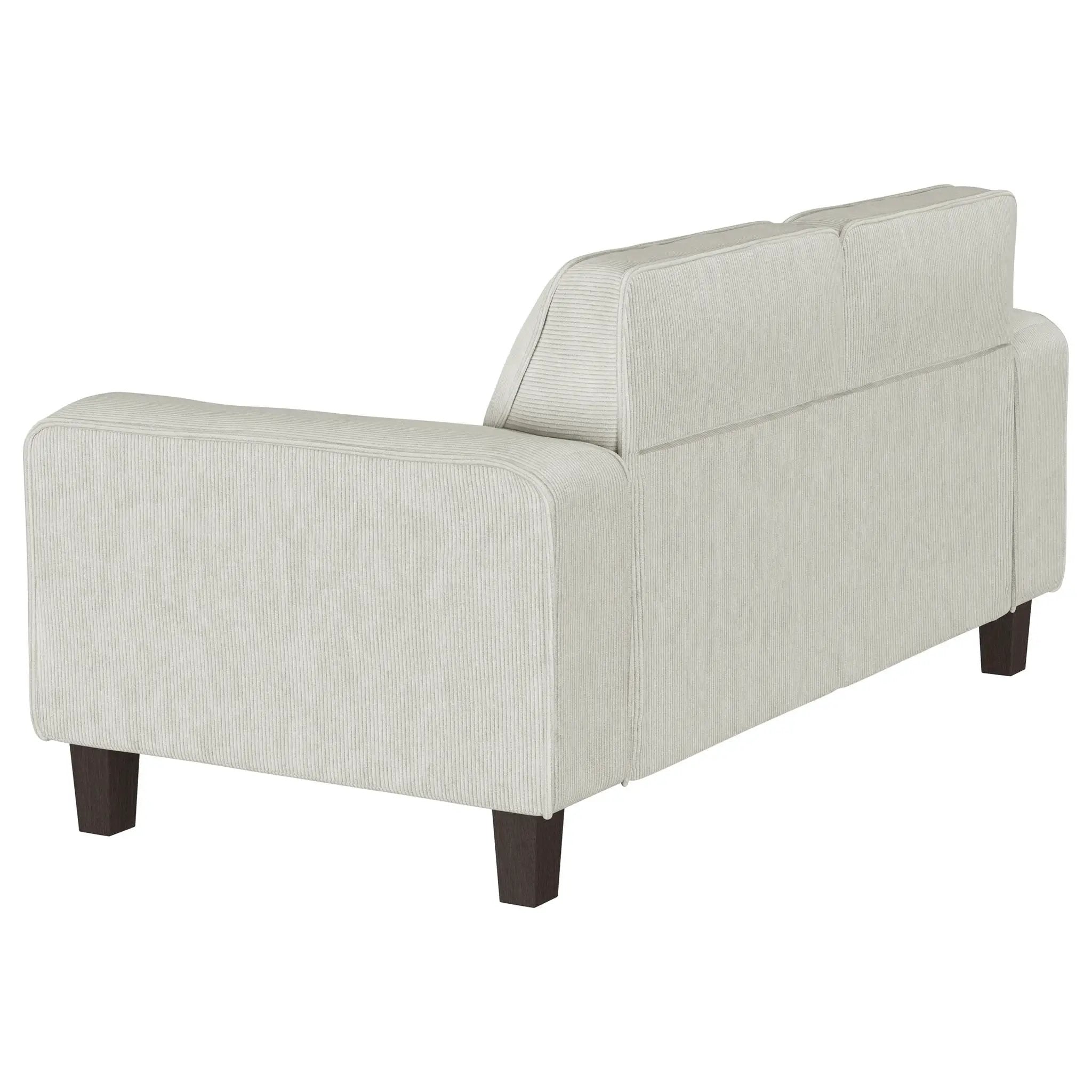 Deerhurst Upholstered Track Arm Tufted Loveseat Greige by Unique Piece Furniture