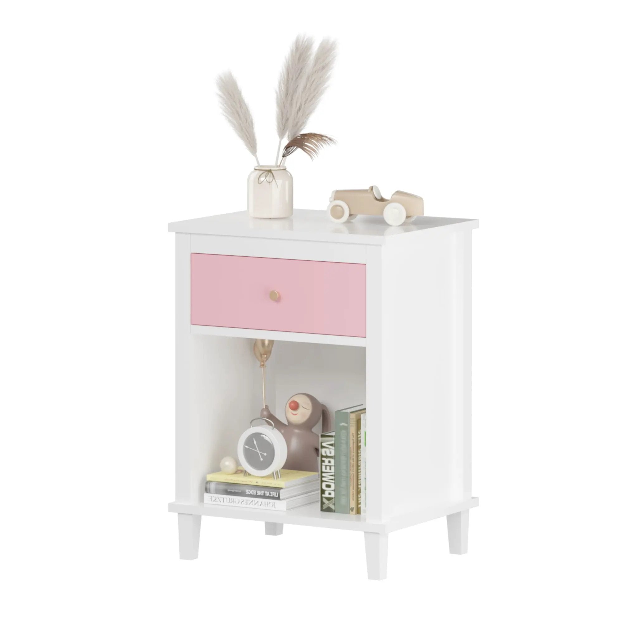 Nightstand With 1 Drawer 1 Shelf