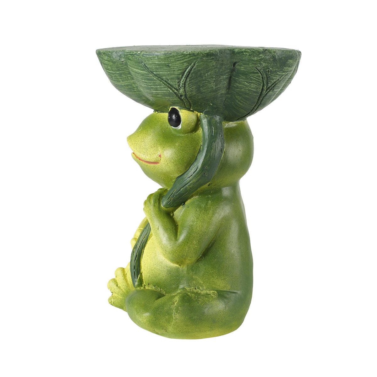 Magnesium Oxide Frog Stool Garden Statue with Lotus Leaf Seat - Outdoor Decor, photo 3 of 9