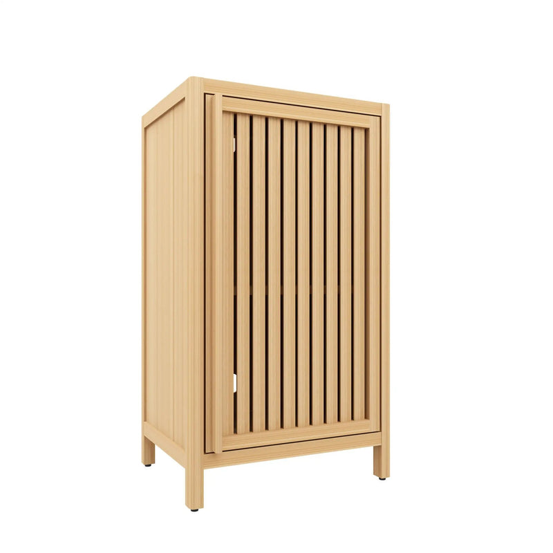 Bamboo Freestanding Storage Cabinet With Door And Shelf For Bathroom, Living Room, Kitchen - Natural / Natural Wood by HouseOfZazla