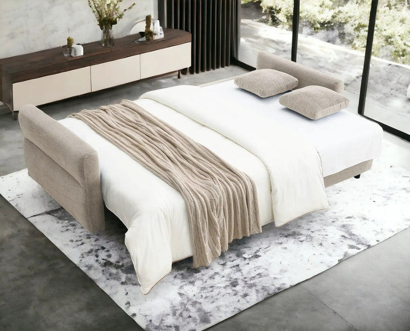 Haran Fabric Pull-Out Sleeper with Storage by HouseOfZazla