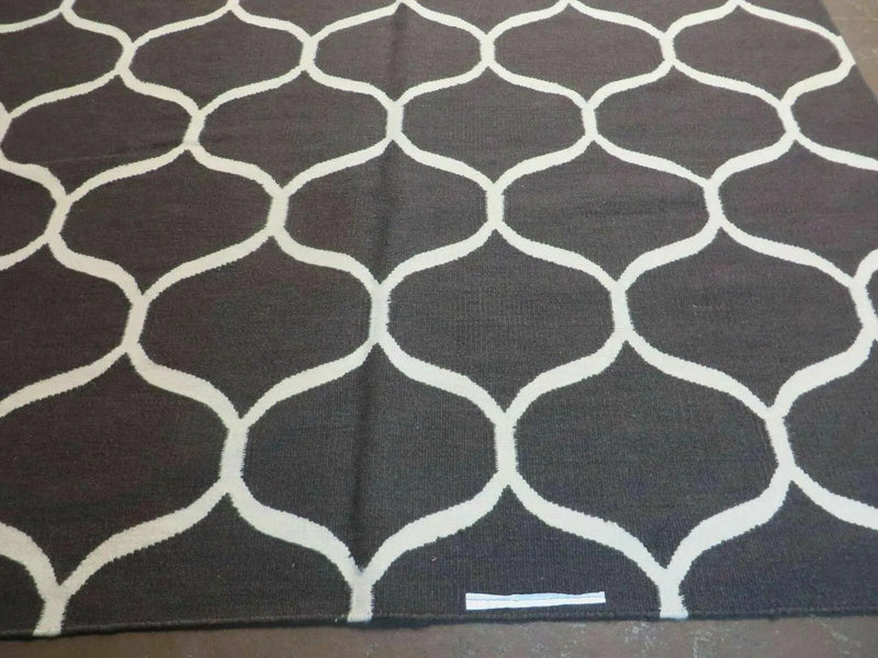 5' X 8' Modern Contemporary Hand Made Flat Weave Wool Rug Veg Dyes Nice by Jewel Rugs