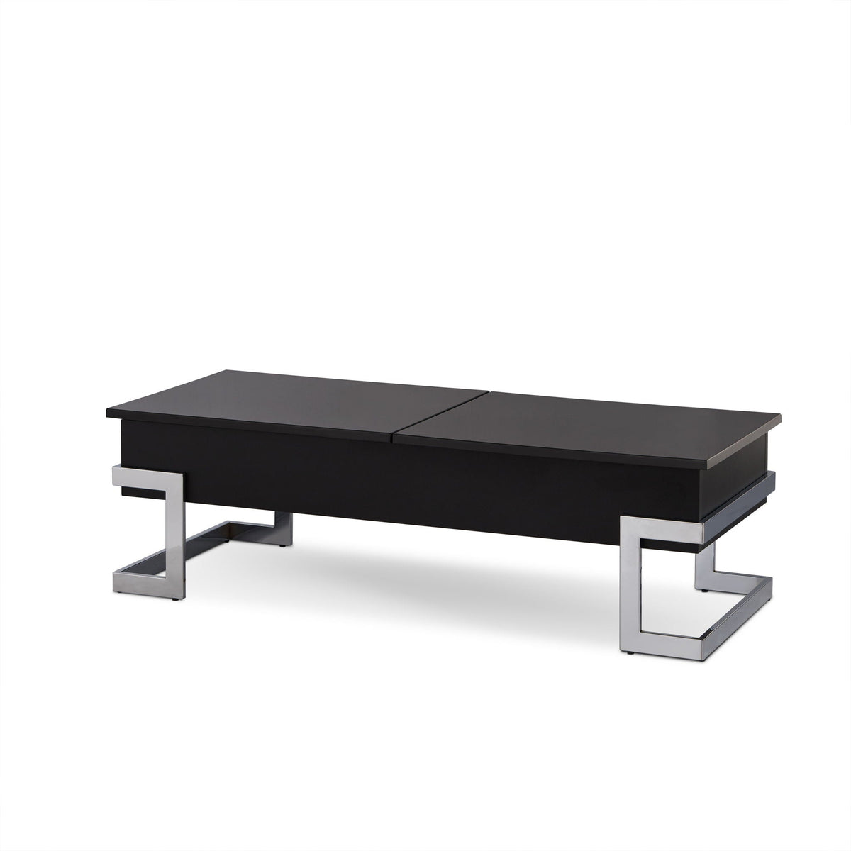 High Gloss Coffee Table with Lift Top and Hidden Storage - Black or White, photo 2 of 8