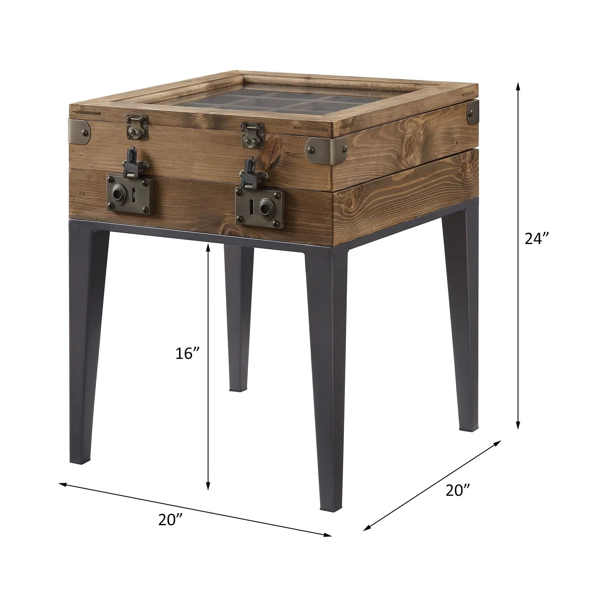 Kolin - Accent Table - Rustic Oak & Matte Gray by Unique Piece Furniture