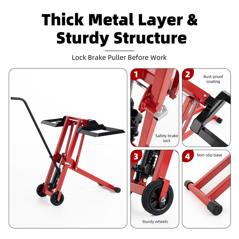 225kgs Lawn Mower Jack with Adjustable Safety Lock - Steel, photo 6 of 7