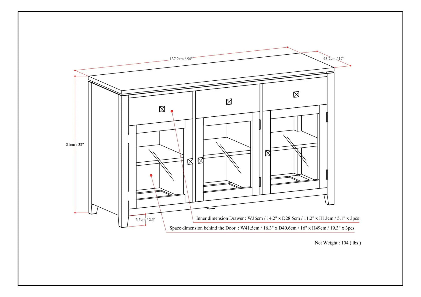 Cosmopolitan - Handcrafted Sideboard Buffet by HouseOfZazla
