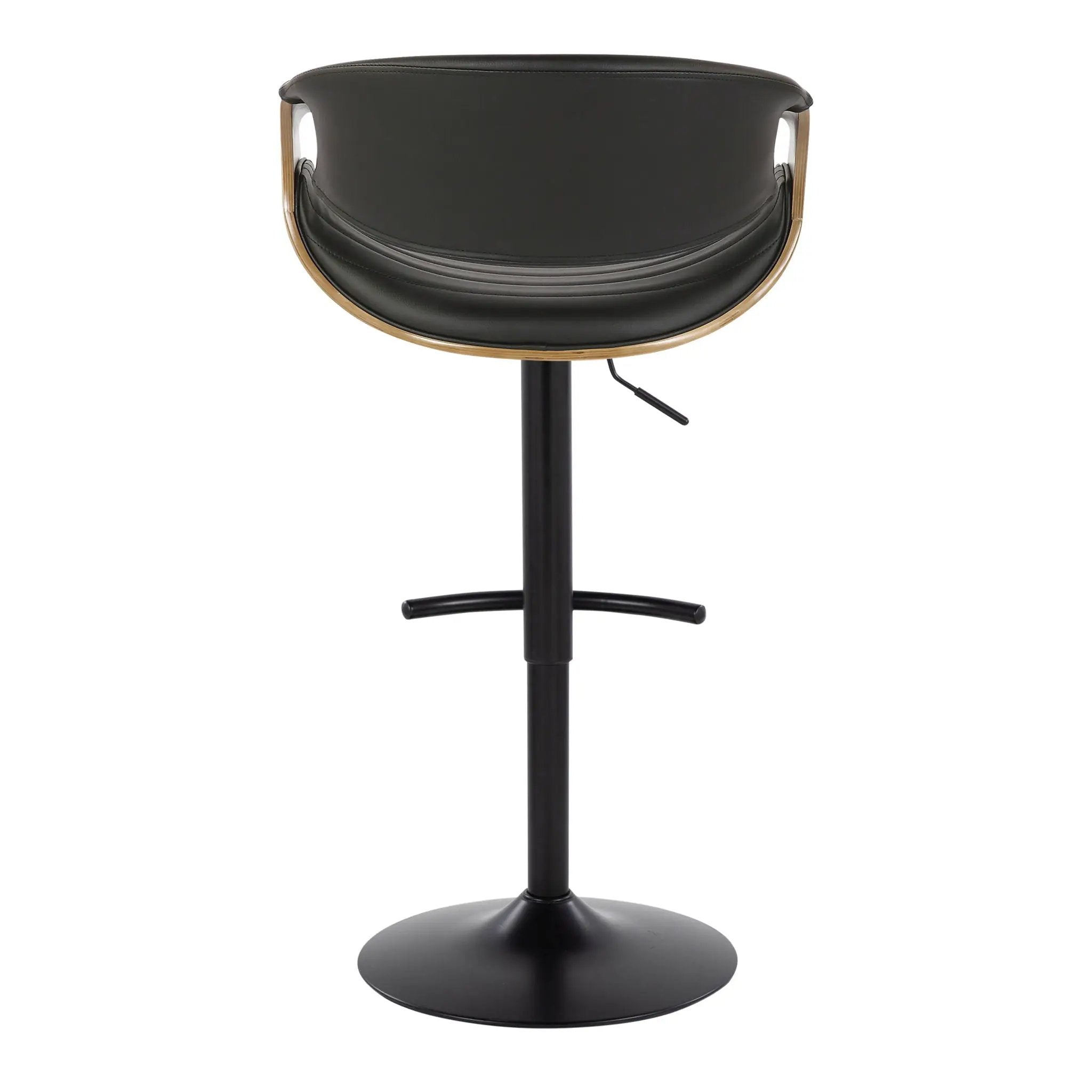Symphony - Mid Century Modern Adjustable Barstool With Swivel With Rounded T Footrest (Set of 2) by HouseOfZazla
