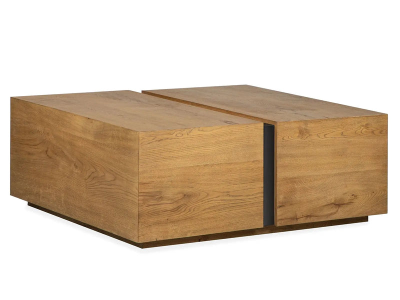 Ripley - Square Cocktail Table With Casters - Rustic Caramel by Unique Piece Furniture