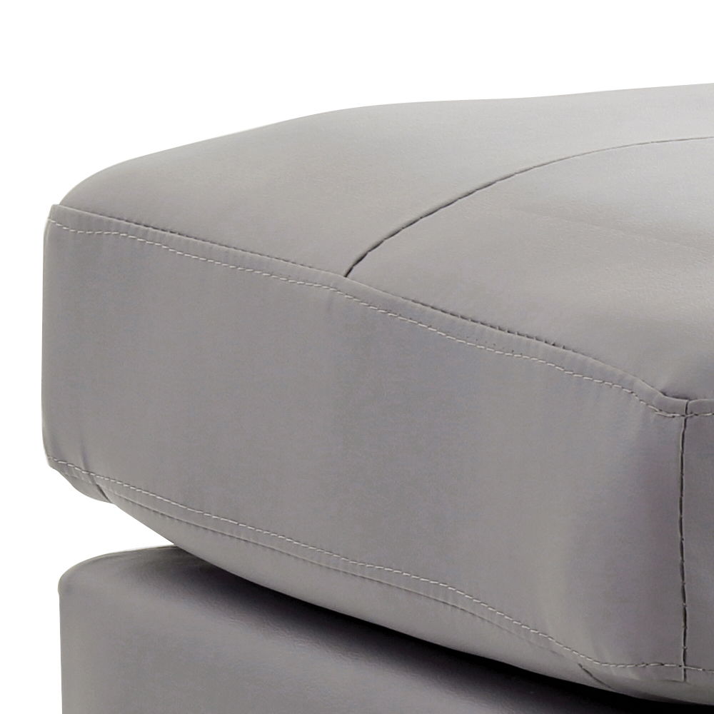 Upholstered Ottoman with Faux Leather or Fabric - Multiple Colors, photo 28 of 38