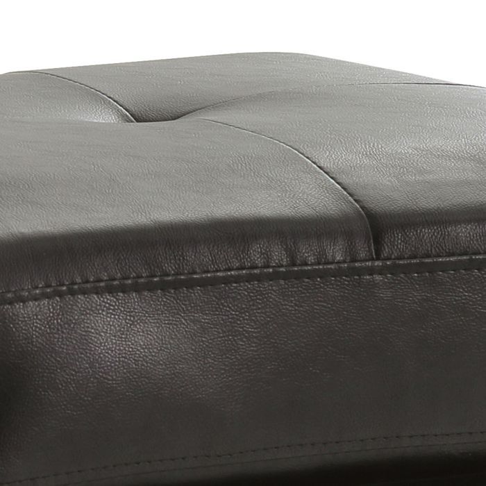Upholstered Ottoman with Faux Leather or Fabric - Multiple Colors, photo 29 of 38