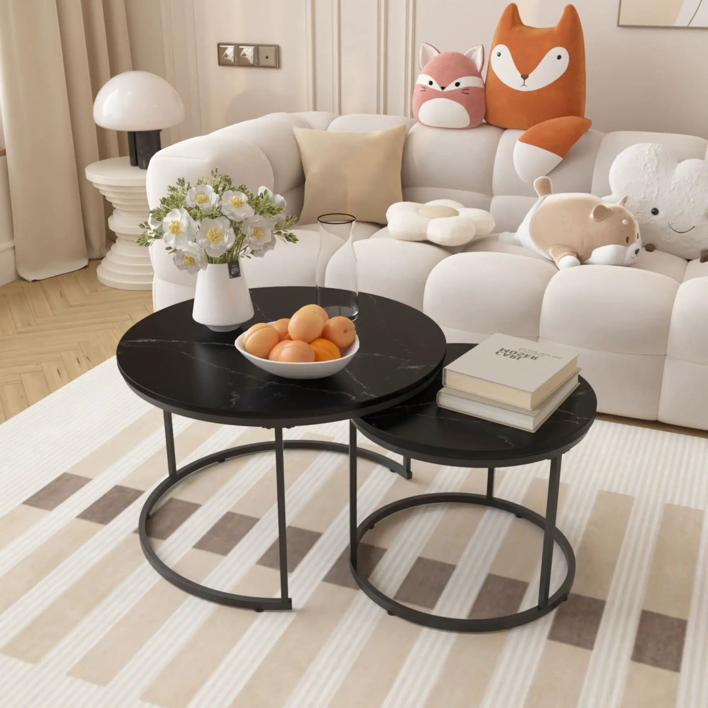 Round Nesting Coffee Table (Set of 2) by HouseOfZazla