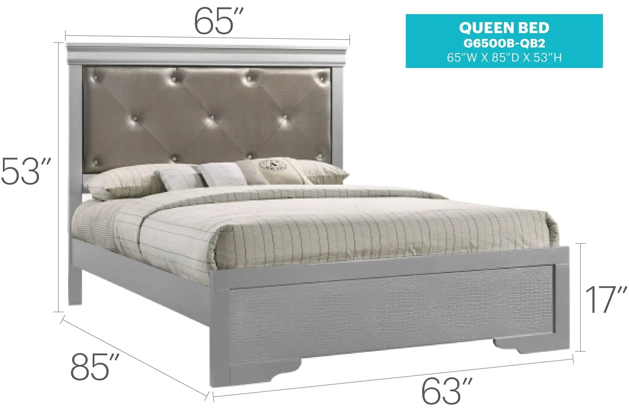 Chic Elegantly Designed Transitional Bed by Unique Piece Furniture