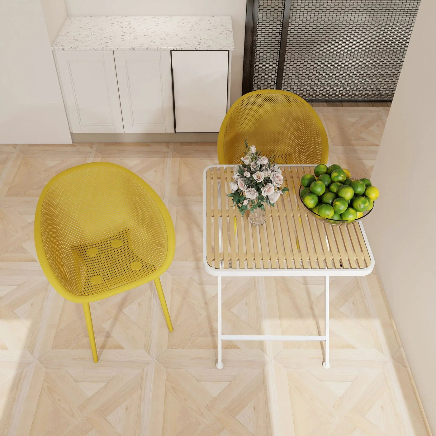 2 Pack Lounge Chair Set & Folding Square Table by HouseOfZazla