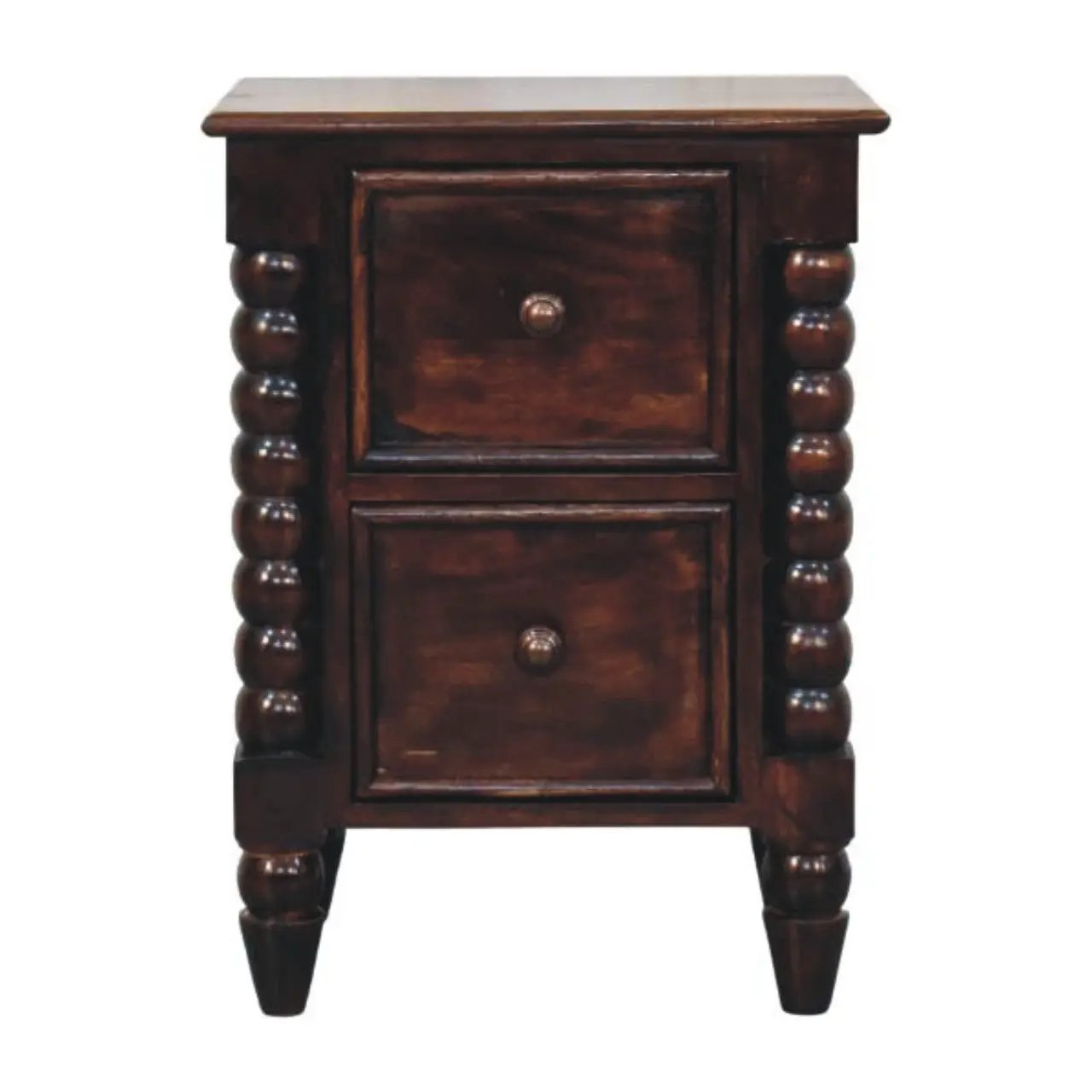 Solid Wood Spindle Duo Bedside by HouseOfZazla