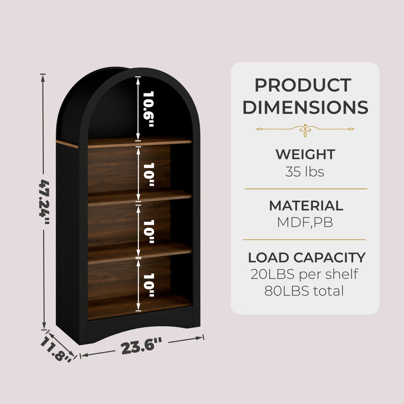 47" Freestanding Display Rack with Woodgrain Shelves, photo 5 of 10