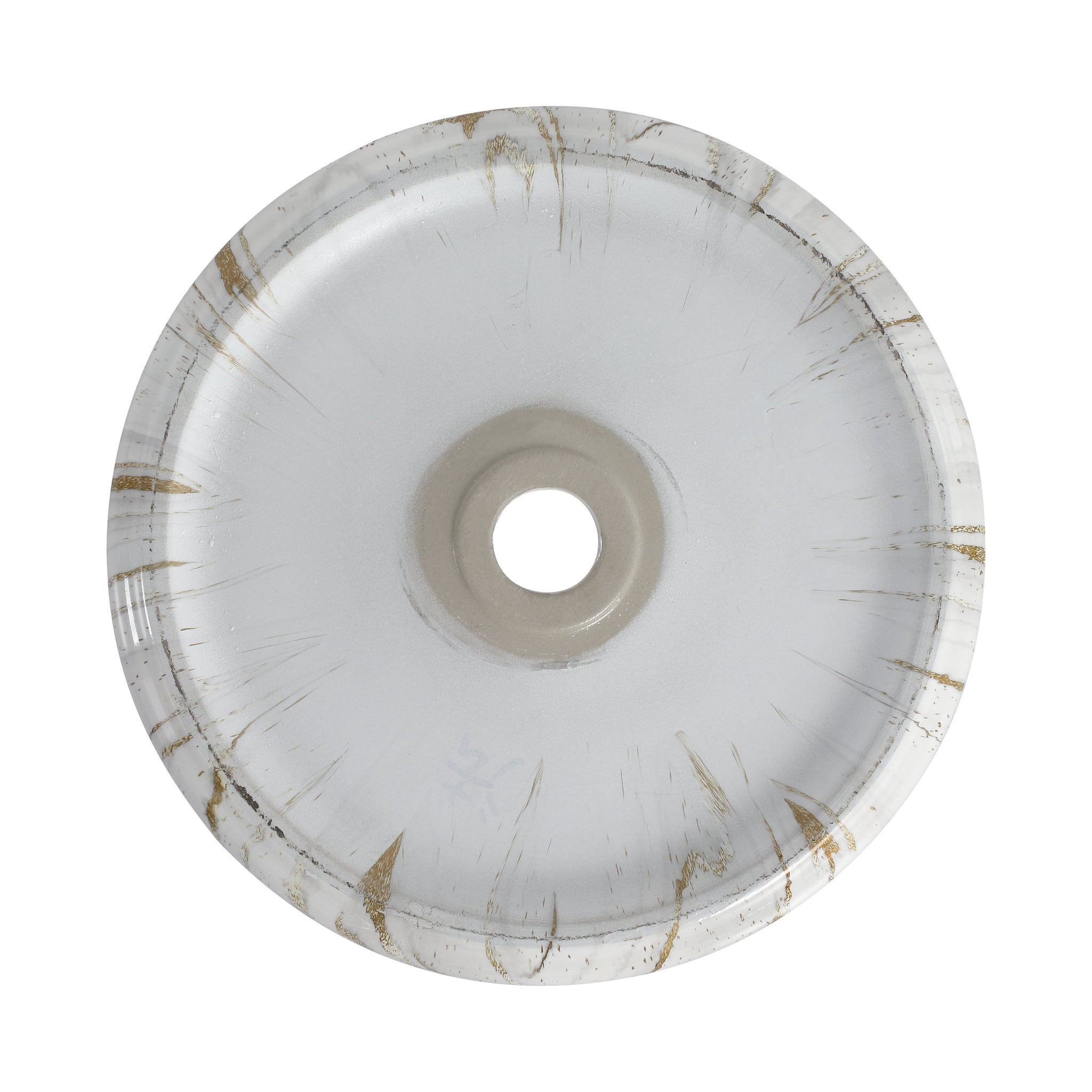 Ceramic Round Above Counter Bathroom Sink Art Basin by HouseOfZazla