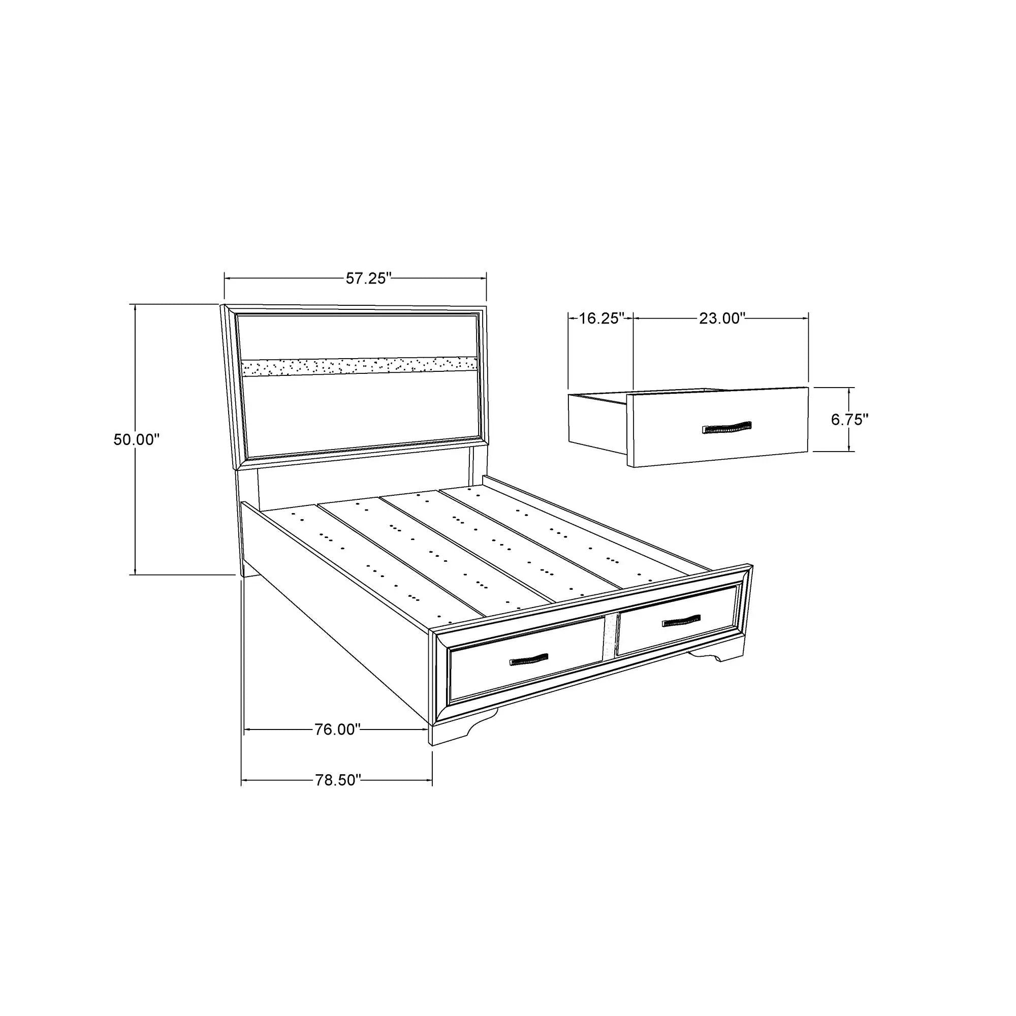 Ryder - Bed Sparkle by Unique Piece Furniture