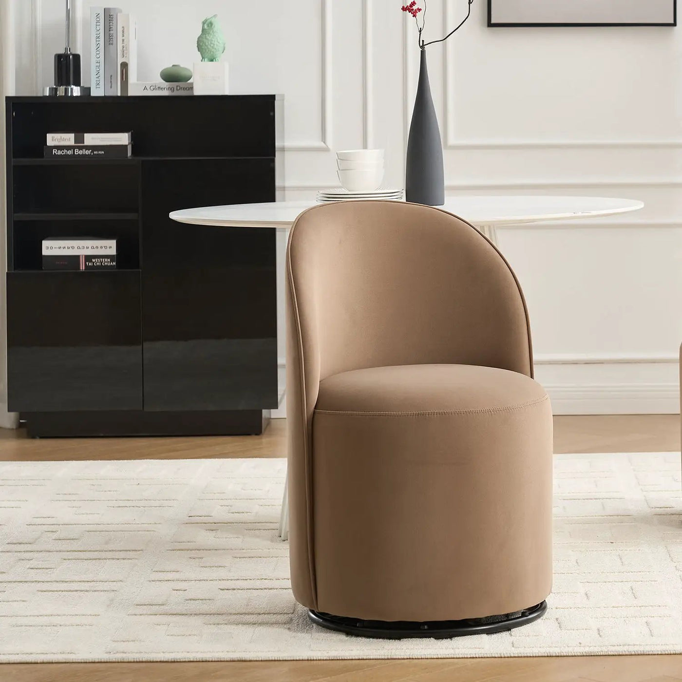 360 Degree Swivel Armless Dining Barrel Chair by HouseOfZazla