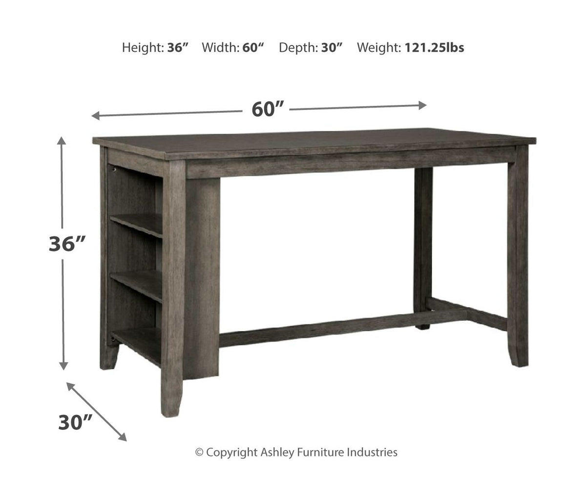 Caitbrook - Rectangular Counter Table Set, photo 12 of 13