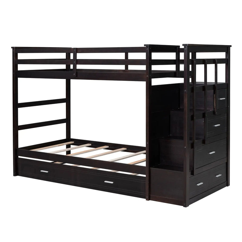 Bunk Bed With Trundle And Staircase by Unique Piece Furniture