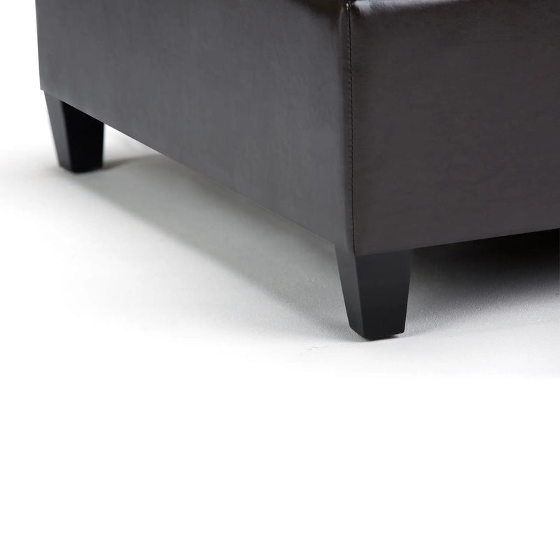 Harrison - Coffee Table Storage Ottoman - Tanners Brown by HouseOfZazla