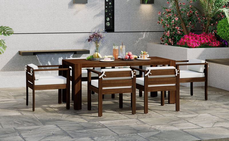 TREXM 7-Piece Patio Dining Table Set for 6 by HouseOfZazla