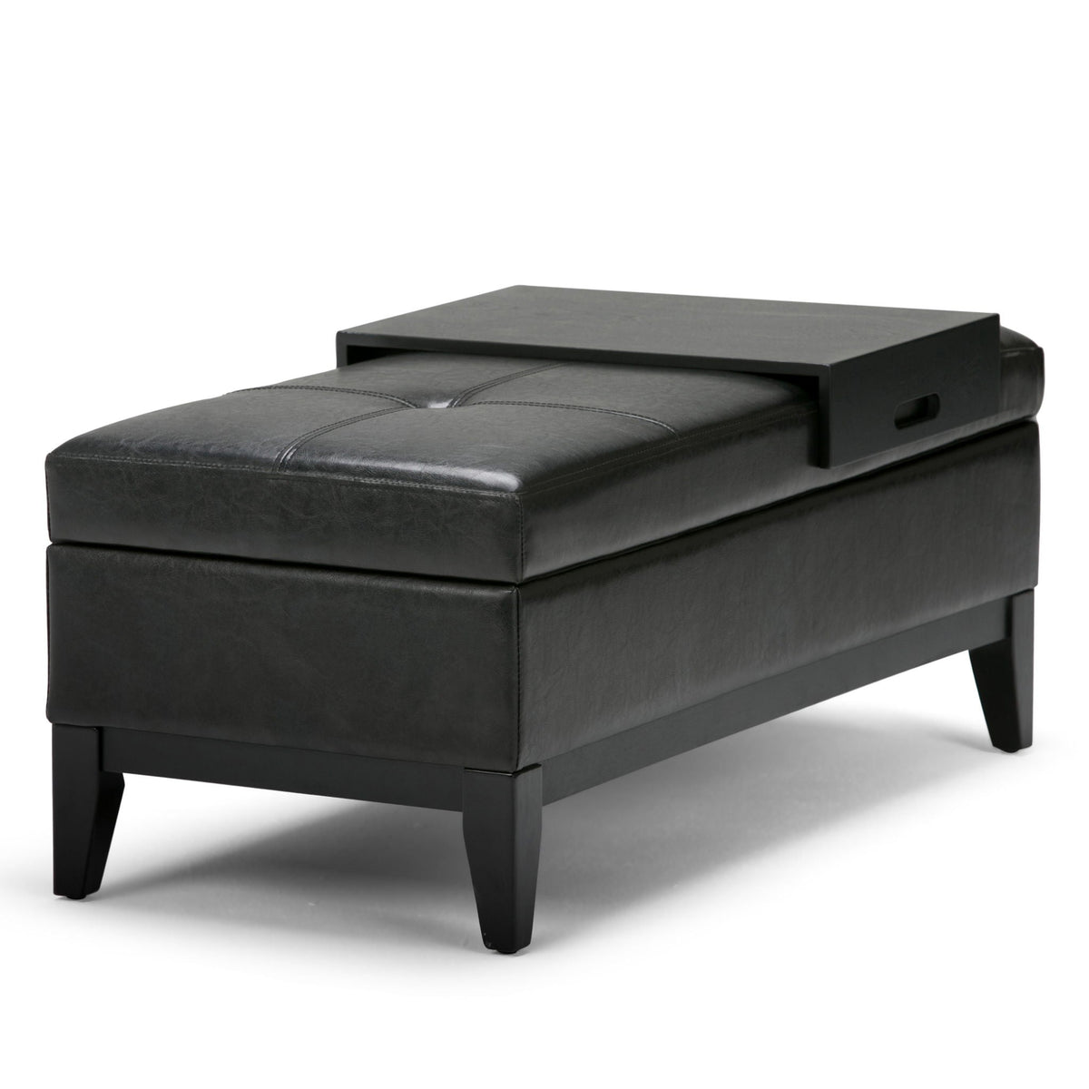 Oregon - Contemporary Storage Ottoman Bench With Tray, photo 33 of 38