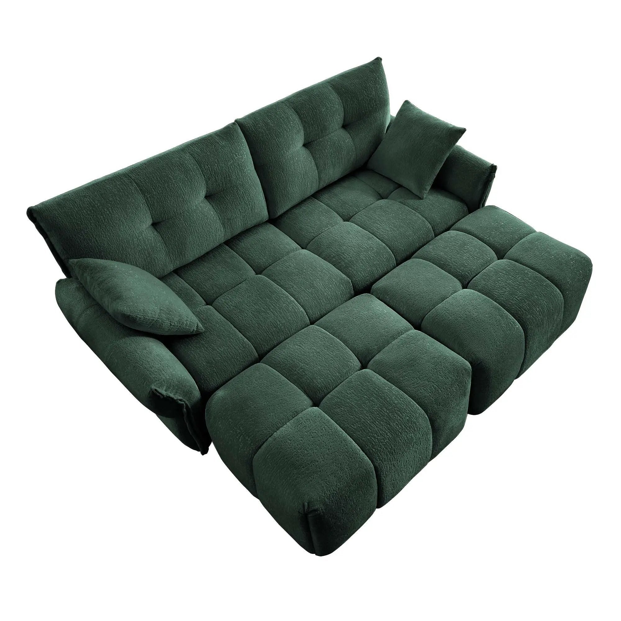 Sofa Set With Ottoman And Pillows, Textured, High Resilience Cushions by Unique Piece Furniture