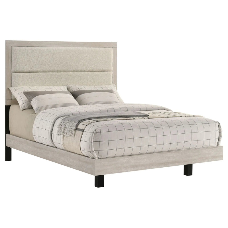 Trenton 54-inch Wood Full Panel Bed Rustic Cream by Unique Piece Furniture