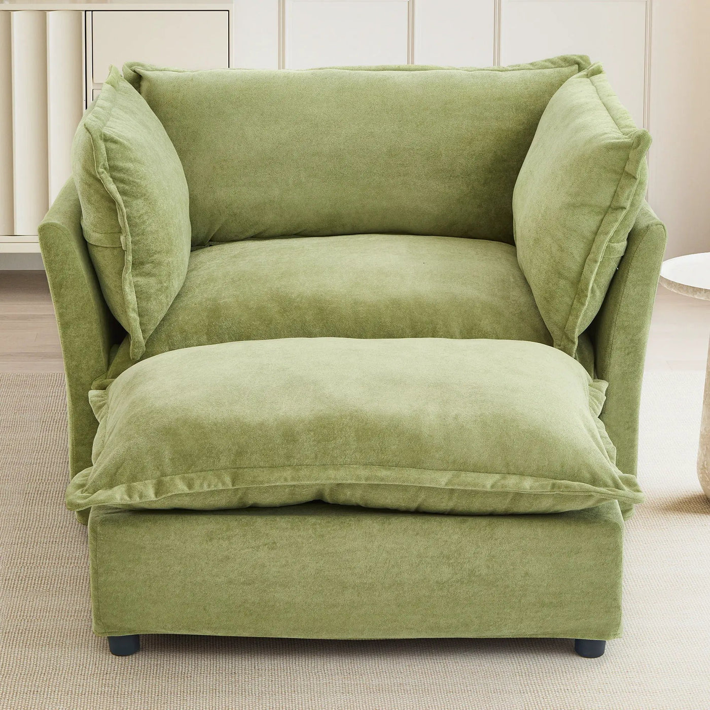 Modern Armchair Sofa With Movable Ottoman by HouseOfZazla