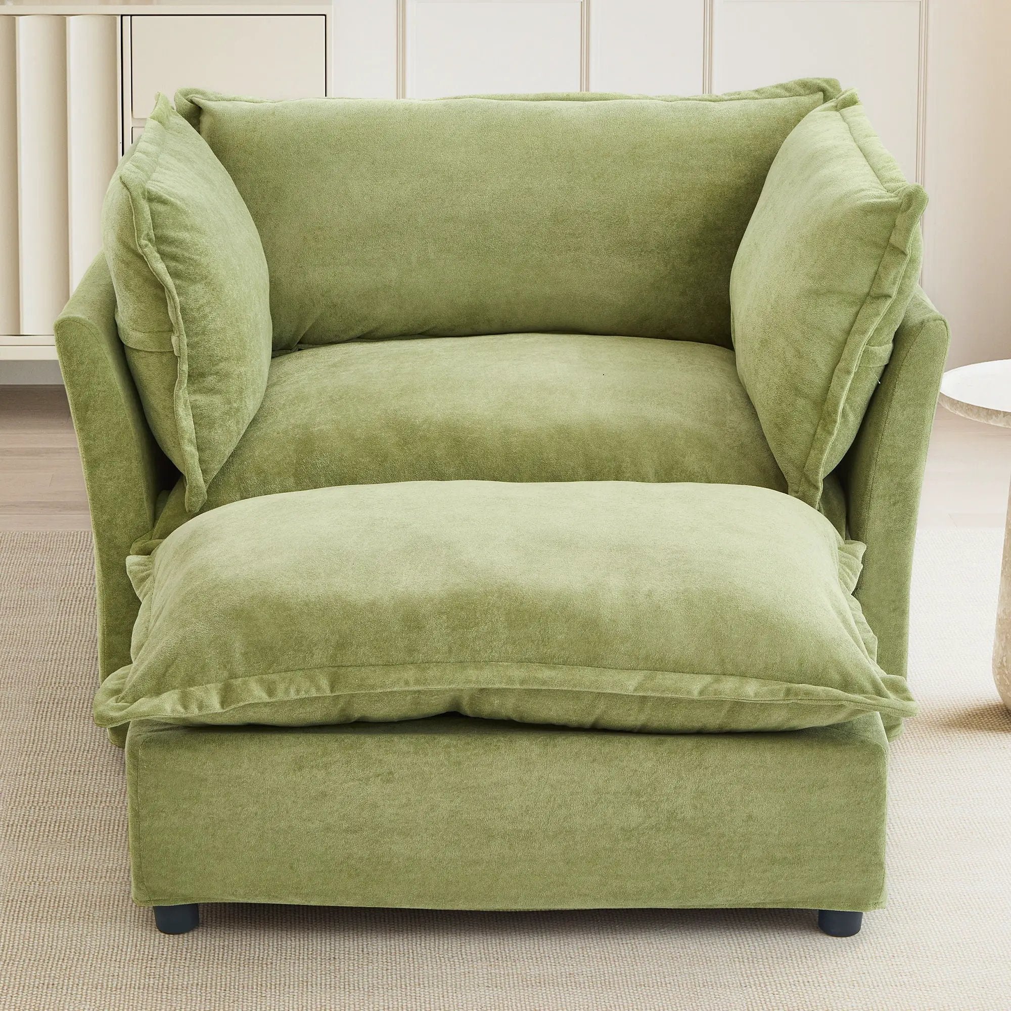 Modern Armchair Sofa With Movable Ottoman by HouseOfZazla