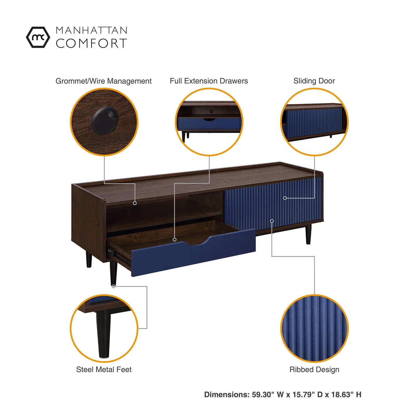 Duane - Fluted TV Stand by HouseOfZazla