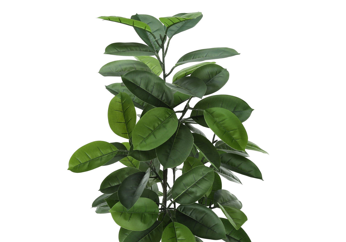 52" Tall Artificial Rubber Tree Plant with Real Touch Leaves - Green, photo 4 of 4