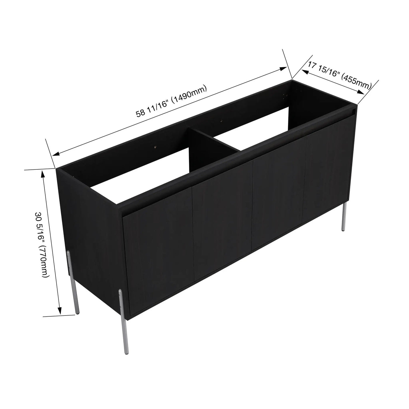Freestanding Bathroom Vanity & Soft Close Cabinet Doors by HouseOfZazla