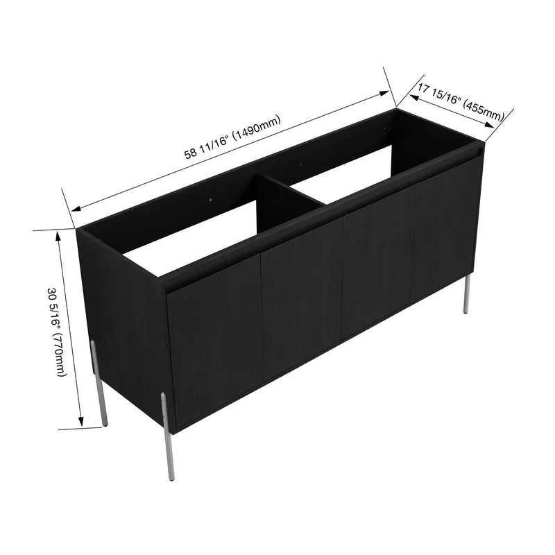 Freestanding Bathroom Vanity & Soft Close Cabinet Doors by Unique Piece Furniture