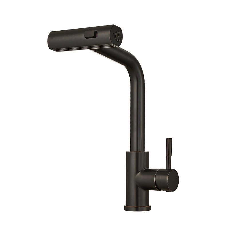 360° Rotation Pull-Down Kitchen Faucet - Oil Rubbed Bronze